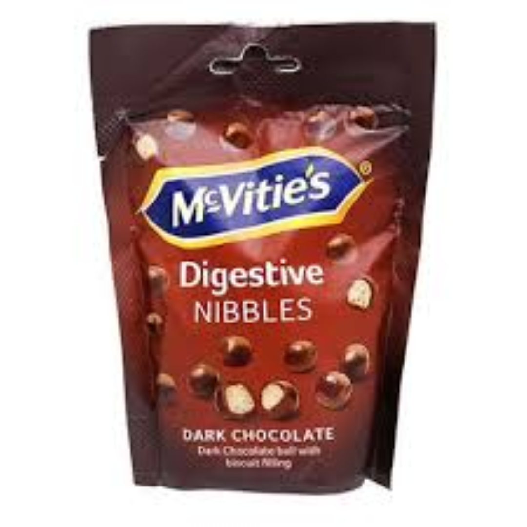 MCVITIES DIGESTIVE NIBBLES D/CHOC MILK & DARK 80G